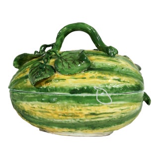 Meissen Porcelain 18th Century Tromp l'Oeil Tureen in the Form of a Melon For Sale
