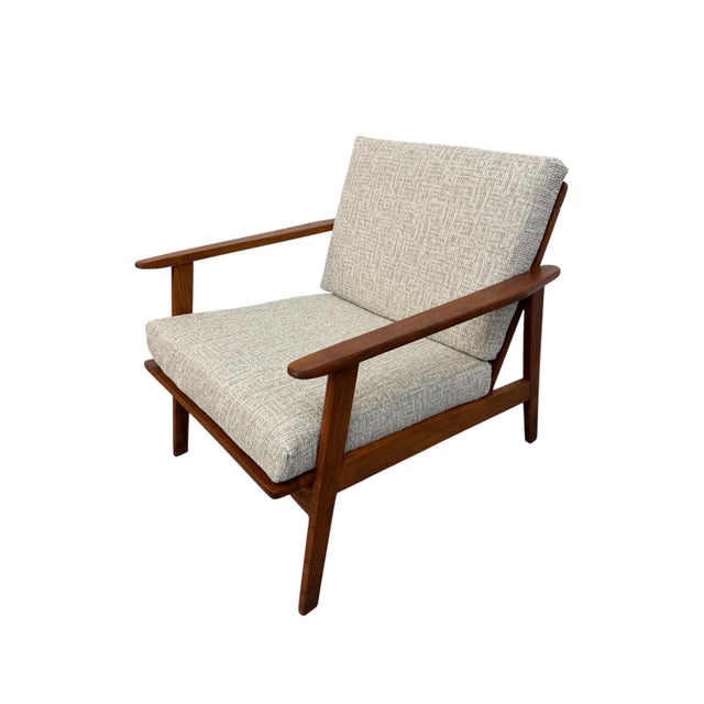 1960s Mid-Century Modern Walnut Arm Chairs - Refinished & Reupholstered! For Sale - Image 5 of 10