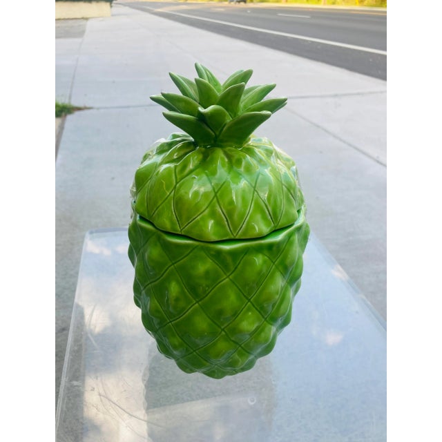 Vintage Mottehedeh Pineapple in Shocking Green For Sale In Charleston - Image 6 of 6