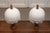 White Bedside Lamps in Pine and Linen by Yngve Ekström for Lystella, 1960s, Set of 2 For Sale - Image 8 of 9