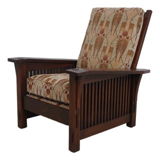 Stickley Mission Oak Reclining Morris Chair For Sale