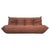Mid-Century Modern French Togo 3-Seater Sofa in Brown Leather attributed to Michel Ducaroy for Ligne Roset For Sale - Image 3 of 10