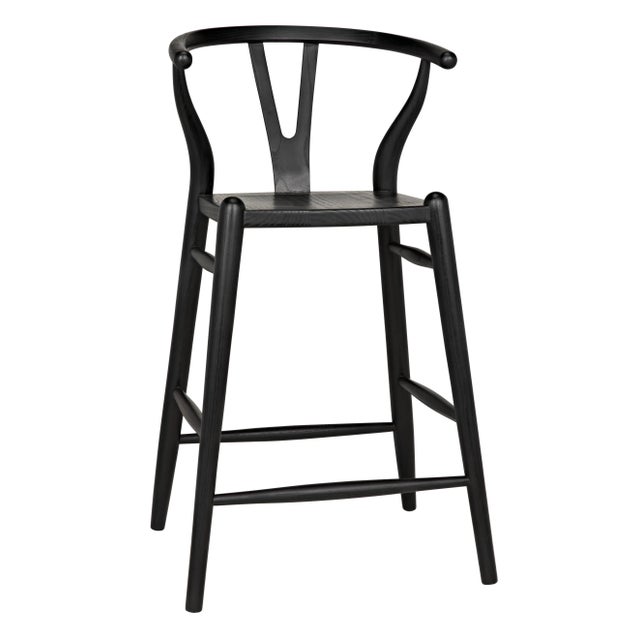 Zola Counter Stool, Charcoal Black For Sale - Image 9 of 9