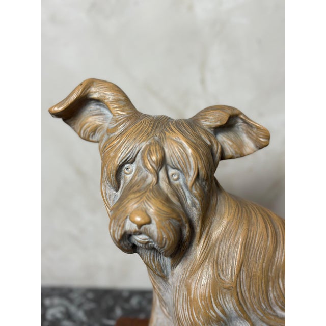 1930s Terracotta Dog Figurine by R. Pollin, 1930 For Sale - Image 5 of 18