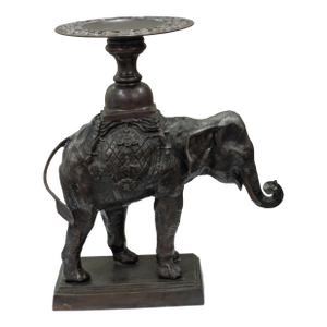 Large Maitland Smith Bronze Elephant Center Piece