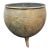 8" Vintage Hand-Chased Brass Cachepot Jardinere – Peony & Chrysanthemum Engravings For Sale