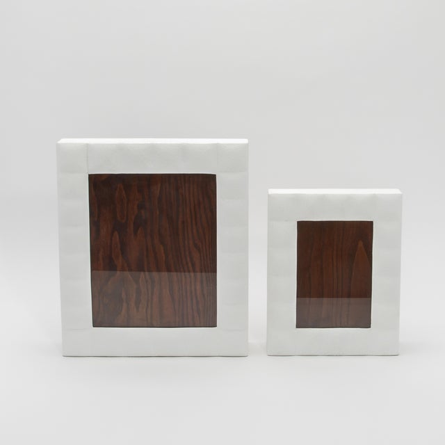 Picture Frame 8x10” in Quilted White Shagreen by R&y Augousti For Sale - Image 10 of 10