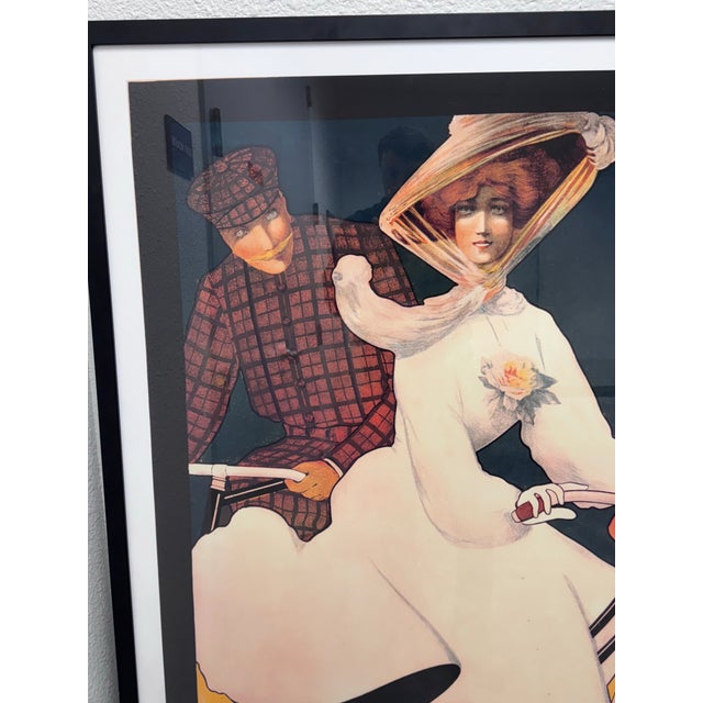 Early 21st Century Circa 1907 Achille Butteri "Cycles Perfecta" Poster, Framed For Sale - Image 5 of 12