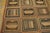 Brown 1930s Multibrown Checks Folk Art Vintage American Hooked Rug 6' X 8' 9" Handknotted Wool Carpet For Sale - Image 8 of 10