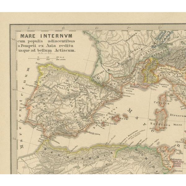Paper Map of Mediterranean Powers, 1880 For Sale - Image 7 of 8