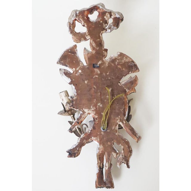 Silver Louis XIV Silver and Wood Wall Lights, Set of 2 For Sale - Image 8 of 18