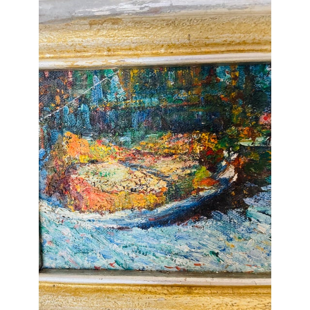 Mid 20 Th C 1950 Abstract Impressionist Still Life O/C For Sale - Image 4 of 4
