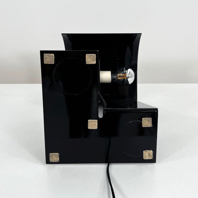 Black Blitz Table Lamp by Trabucchi, Vecchi & Volpi for Stilnovo, 1970s For Sale - Image 8 of 9