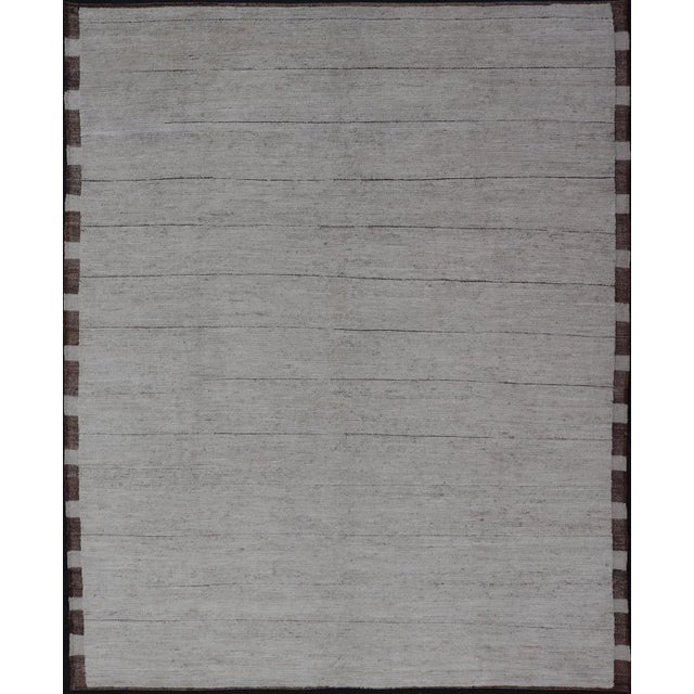 Minimalist Modern Rug by Keivan Woven Arts in Off White 10'2 X 13'3 For Sale - Image 12 of 12