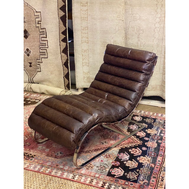 2010s Timothy Oulton Oviedo Modern Leather Chair For Sale - Image 5 of 13