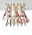 1990s Vintage Silver-Plated Reindeer Christmas Ornaments, Set of 3 For Sale - Image 5 of 9