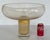 Timeless, Global Views Large Modern Gold Fleck Murano Glass Compote, showroom floor sample