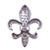 Vintage 18k White Gold Fleur-De-Lis Diamond Pendant For Sale - Image 9 of 10