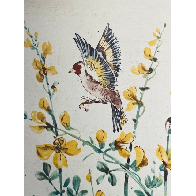 Italian Early 20th Century Italian Florentine Handpainted Tray With Flowers Bird Butterfly For Sale - Image 3 of 5