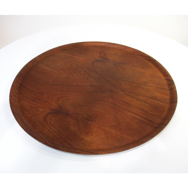 Fritz Hansen Very Large Teak Tray in the Style of Fritz Hansen Made in Sweden For Sale - Image 4 of 8