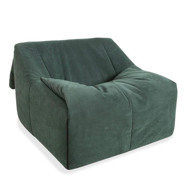 Ligne Roset Plumy Armchair in Sage Green Fabric Ligne Roset For Sale - Image 4 of 15