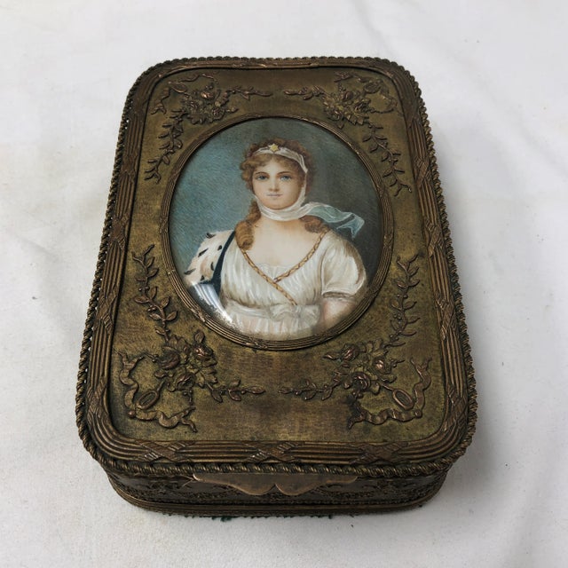 Metal Early 19th Century Antique French Jewelry Box For Sale - Image 7 of 7