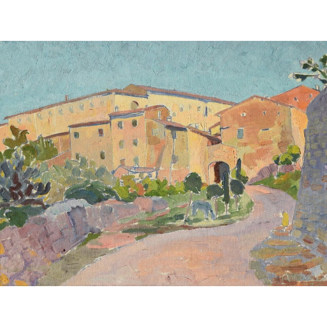 Anja Decker, Italian Street Scene with Horse, 1932, Oil Painting on Canvas For Sale - Image 10 of 10