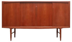 Sideboard in Teak with Sliding Doors by Axel Christensen,Denmark, 1960s