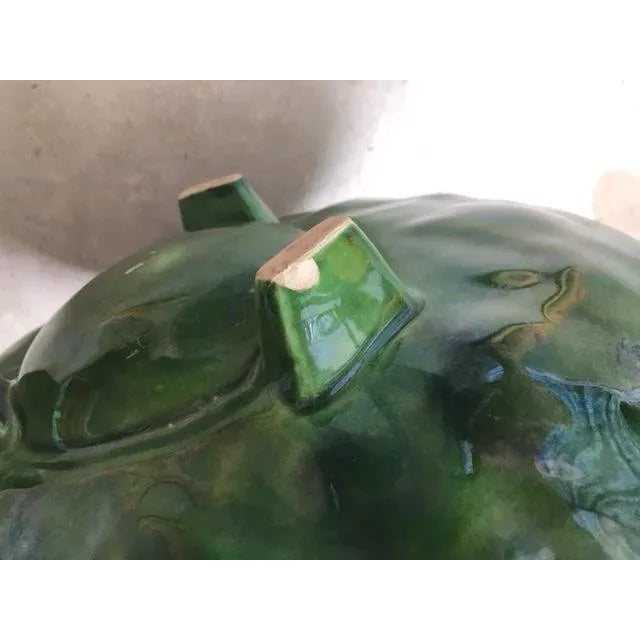 19th Century European Antique Majolica Artichoke Dish For Sale - Image 4 of 6