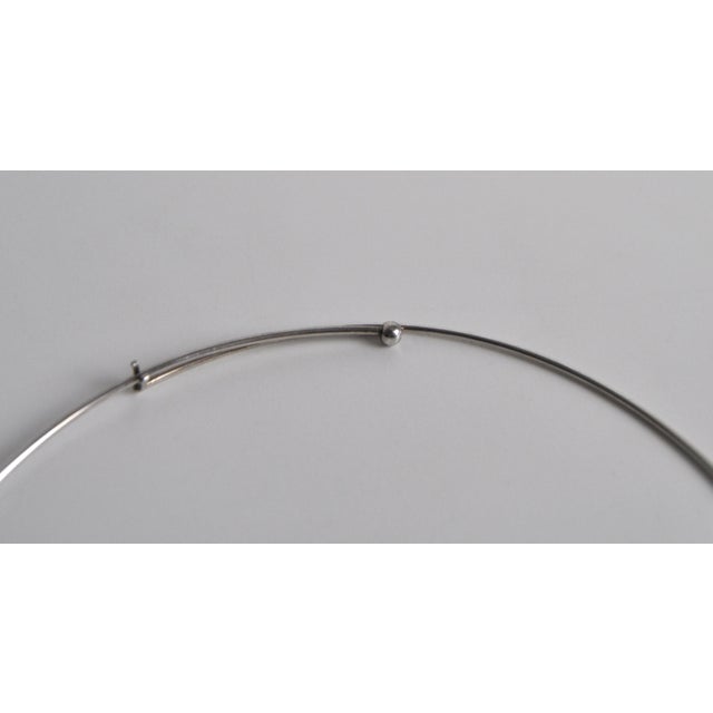 Modern Sterling Silver Collier Necklace, 1960s For Sale - Image 6 of 11