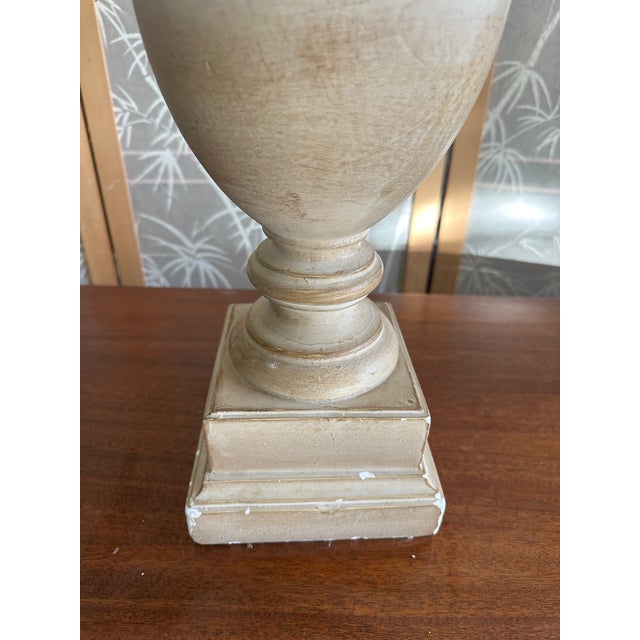 Ceramic 1970s Cream Colored Modern Style Table Lamp With Shade For Sale - Image 7 of 8
