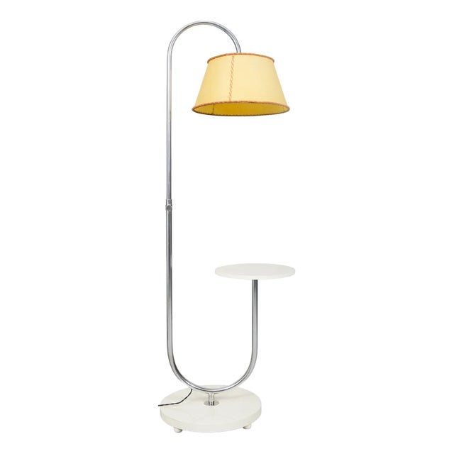 Bauhaus Adjustable Floor Lamp in Chrome attributed to Jindřich Halabala for Up Závody, Czech, 1930s For Sale