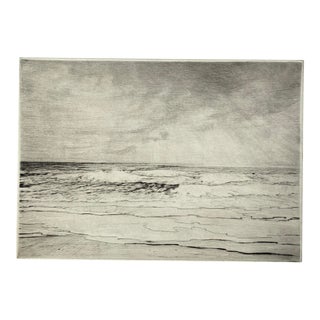Antique Robert Nisbet Beach Etching For Sale