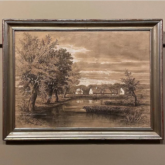 19th Century Framed Pastel by Francois Stroobant (1819-1916) For Sale - Image 13 of 13