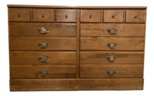 Vintage Ethan Allen Heirloom Nutmeg (Solid Maple) Double Dresser