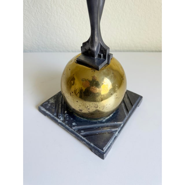Art Deco Frankart Floor Ashtray "Standing Nude on Ball", 1920s For Sale - Image 17 of 17