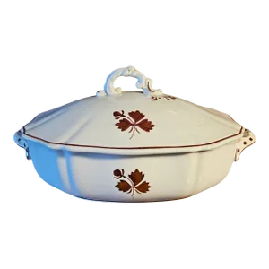 Late 19th Century Antique English Oval Covered Vegetable Server