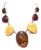Scandinavian Modern Amber and Silver Necklace For Sale
