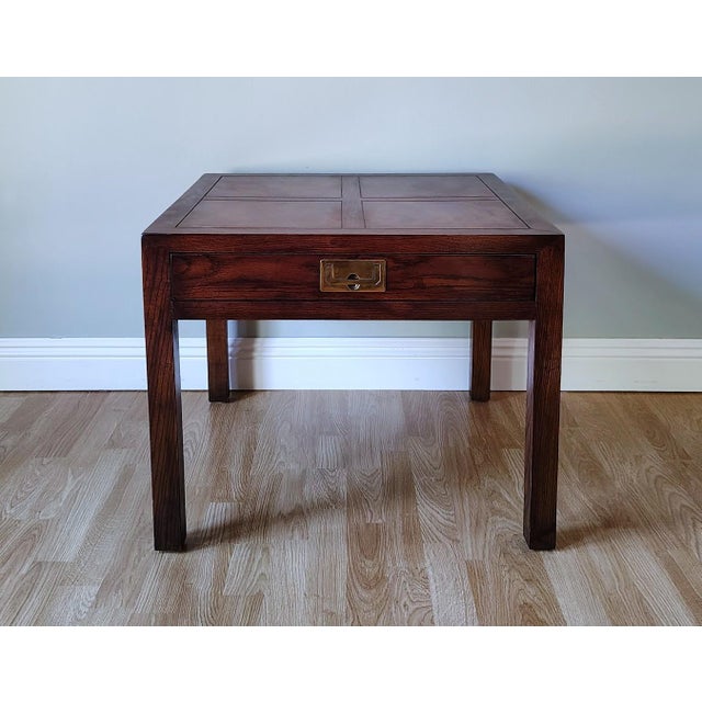Campaign 1980s Campaign End Table by Henredon For Sale - Image 3 of 10