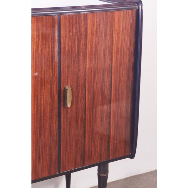 1950s Brass Sideboard Produced by Dassi Italy from Dassi Mobili Moderni For Sale - Image 13 of 16