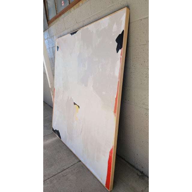 2010s Large-Scale Modern Abstract Painting White Primary Color For Sale - Image 5 of 11
