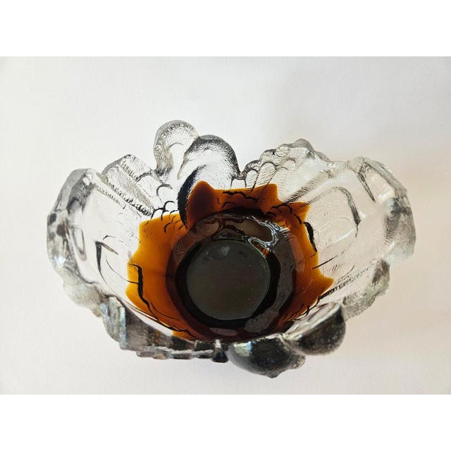 Black Mid-Century Glass Bowl by Pertti Santalahti for Humppila, Finland, 1960s For Sale - Image 8 of 16