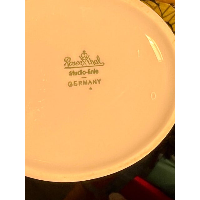 1970s Vintage Mid-Century Modern Flower Vase and a Covered Trinket Dish by Rosamunde Nairac for Rosenthal, Studio-Line - Set of 2 For Sale - Image 5 of 12