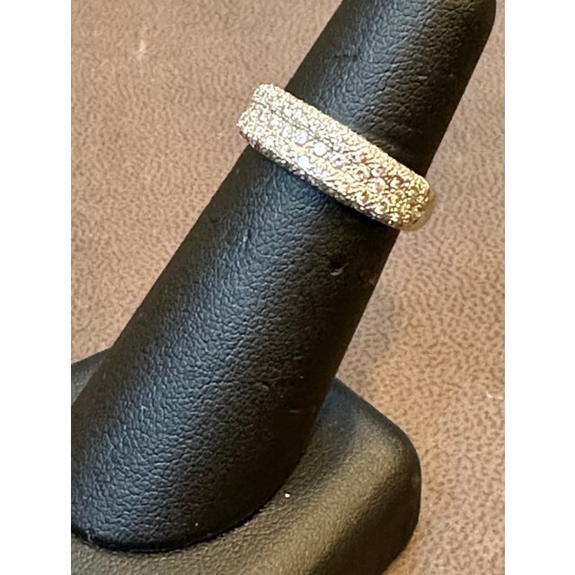0.65 Carat Diamond Cocktail 18 Karat White Gold Ring/ Half Band For Sale - Image 11 of 18