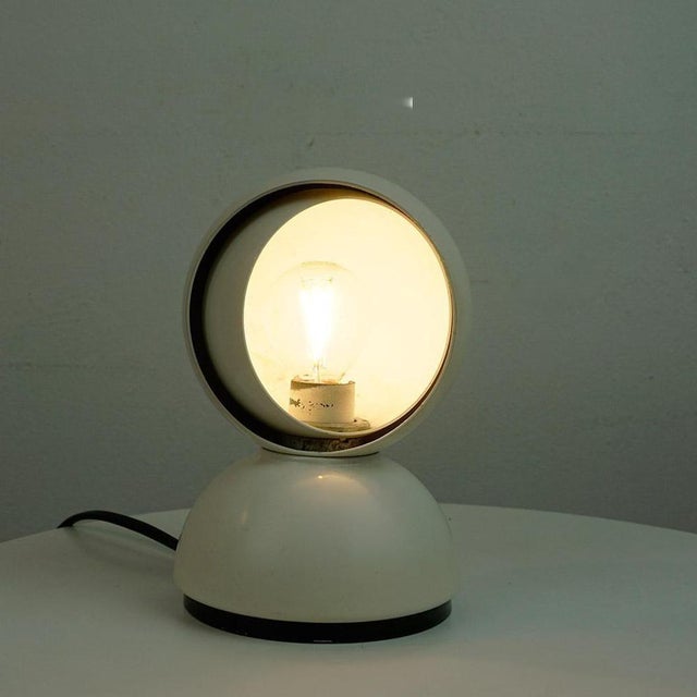 White Eclisse Table Lamp attributed to Vico Magistretti for Artemide, Italy, 1960s For Sale - Image 12 of 15