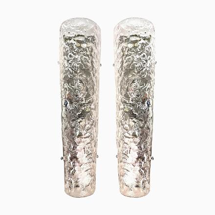 Transparent Hammered Glass Wall Sconces by Simoeng, Set of 2 For Sale - Image 10 of 10