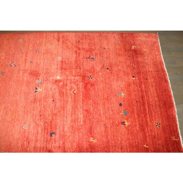 Late 20th Century Room Size One of a Kind Gabbeh - 8'4" x 10'7" For Sale In New York - Image 6 of 8