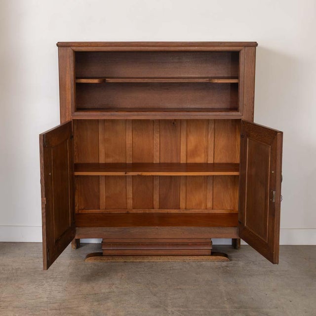 French 1940s French Woven Wood Bar Cabinet For Sale - Image 3 of 14