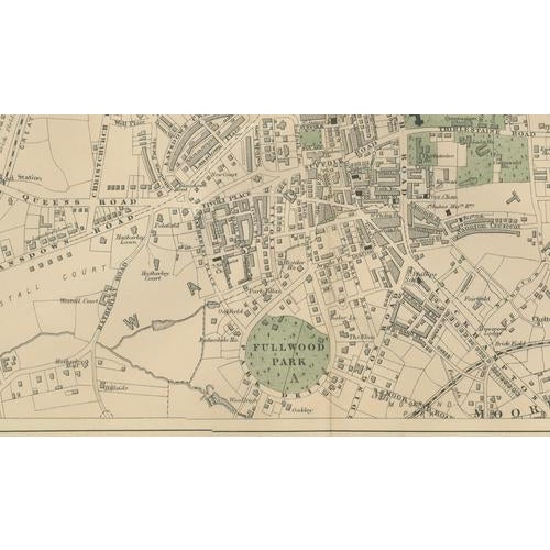 Gold Large Scale Ordnance Atlas Map, 1885 For Sale - Image 8 of 11