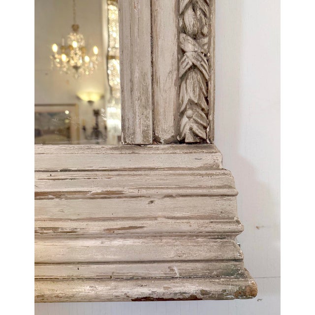 Argentinean Painted Wood Trumeau Overmantel Mirror For Sale - Image 11 of 12